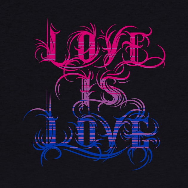 Love is Love - Bisexual Pride by Manfish Inc.